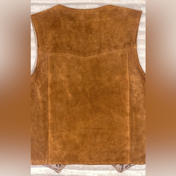 VTG Schott Leather Gilet Women’s Size Large 70s Suede Vest Rancher Brown… - Picture 10 of 11